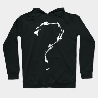 Question Mark ? Flame Black and White Modern Design Typography Hoodie